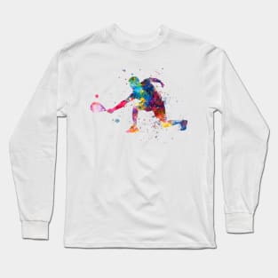 Watercolor paddle player Long Sleeve T-Shirt